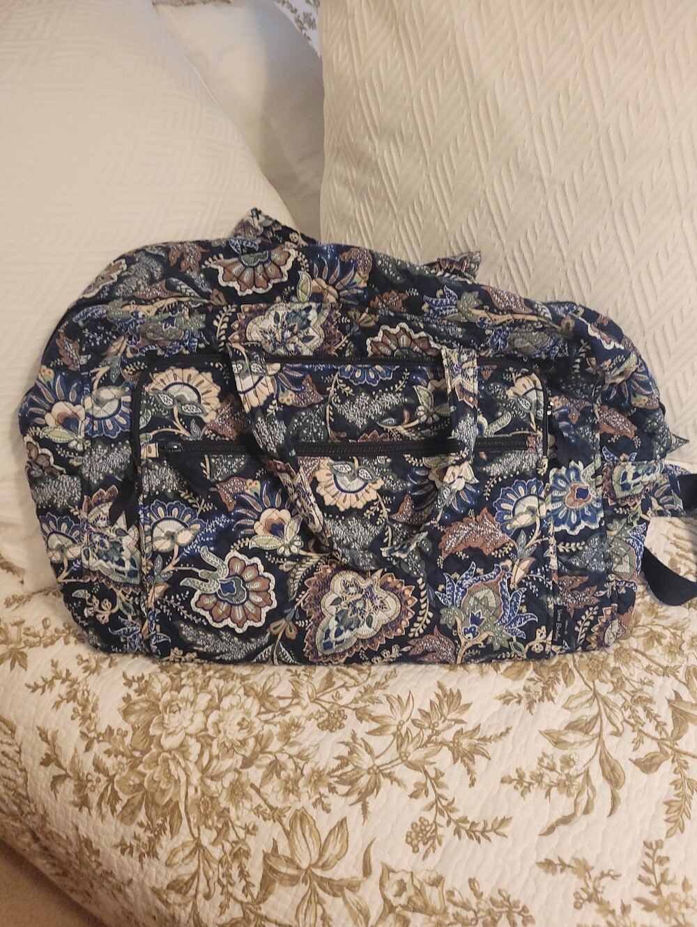 Vera Bradley Quilted Floral Weekender Bag - Navy Floral